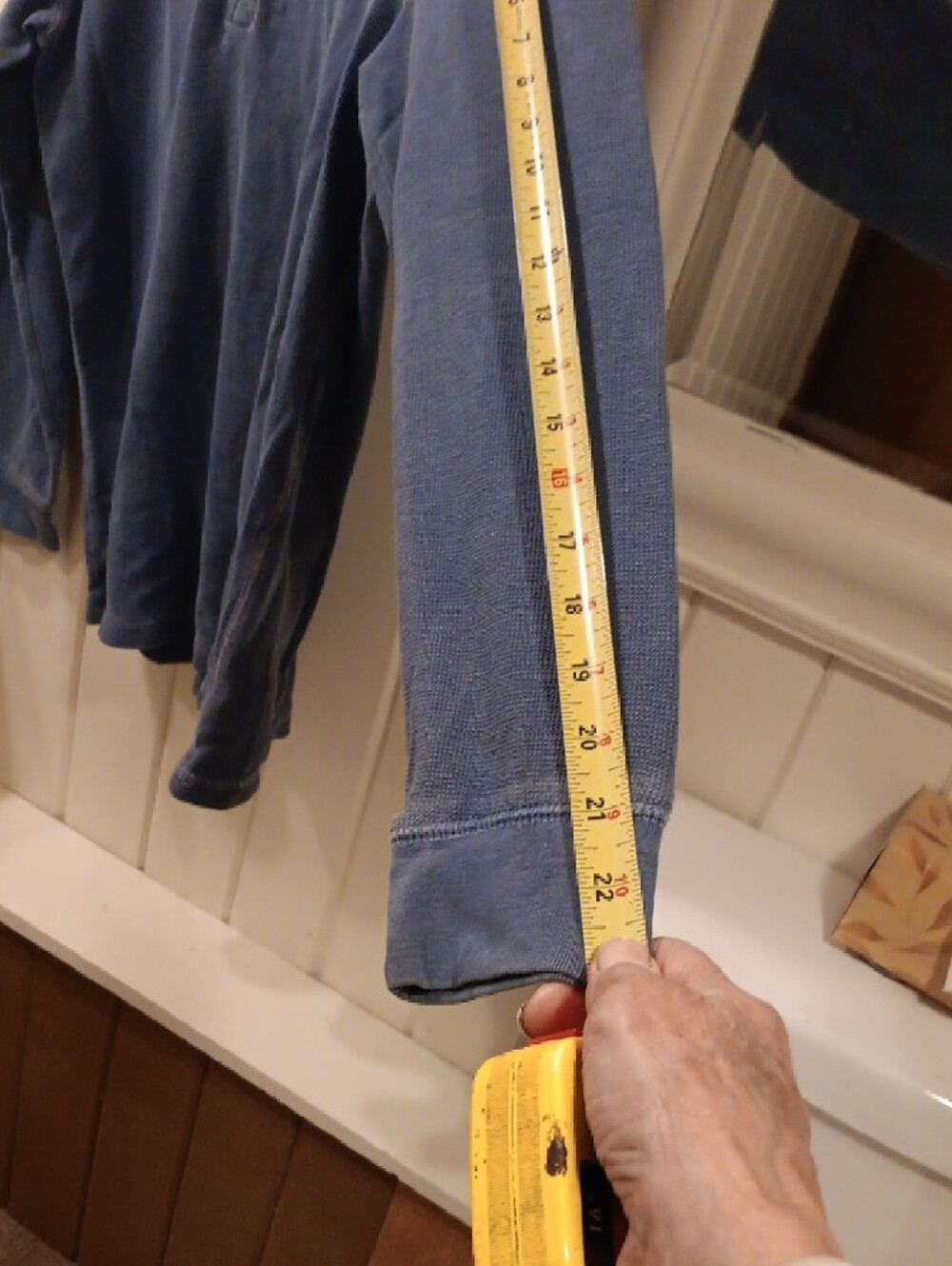 Cherokee Men's Long Sleeve Thermal Shirt Blue Preluved! - Picture 7 of 8